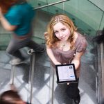 student with tablet