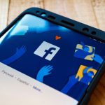 Facebook header on smartphone