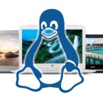 Chromebook with Linux logo
