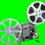 Projector on a green screen