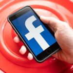 Facebook logo on iPhone