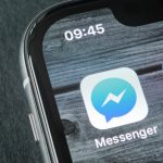 Facebook Messenger icon on iPhone X