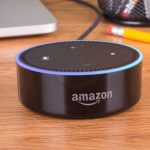 Amazon Echo Dot on a desk