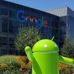 Google logo and Android head