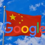 Google logo on Chinese flag