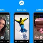 Facebook Messenger selfie Boomerang AR stickers