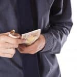 Anonymous man with money