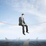 using laptop with sharks