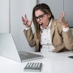 Frustrated computer user