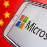 Microsoft logo Chinese flag