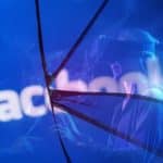 Cracked Facebook logo