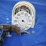 Smashed clock