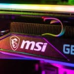 MSI logo on graphics card