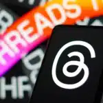 Threads logo on smartphone