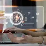 Woman using laptop