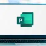 Microsoft Publisher on laptop