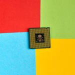 CPU on colored background