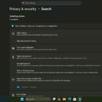 Settings changes