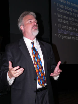 Windows IT Pro contributing editor Mark Minasi giving an empassioned speech on command line administration.