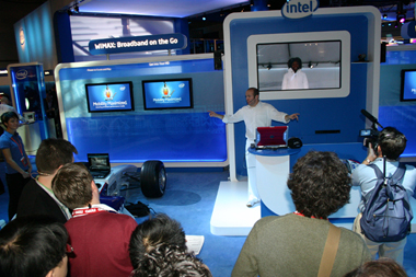 Intel WiMax booth Intel WiMax booth