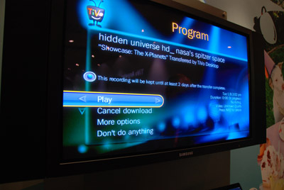 Transfered Content on TiVo