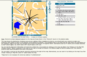Map of DTV antenna reception