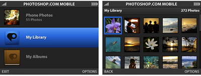 Mobile Photoshop.com screenshots