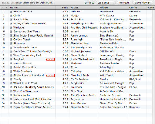 Screenshot from iTunes 8.0 Genius (3 of 4) Screenshot from iTunes 8.0 Genius (3 of 4)