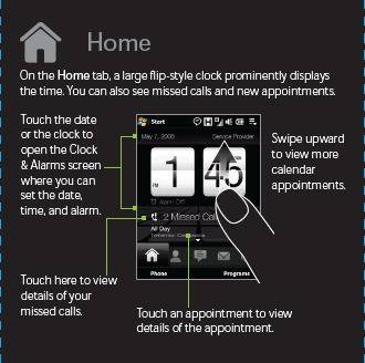 A page from HTC's hand-out brochure for its TouchPRO front end (2 of 2)