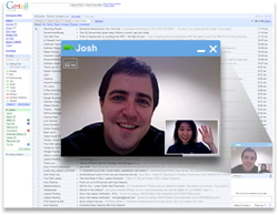 Google video chat screenshot Google video chat screenshot