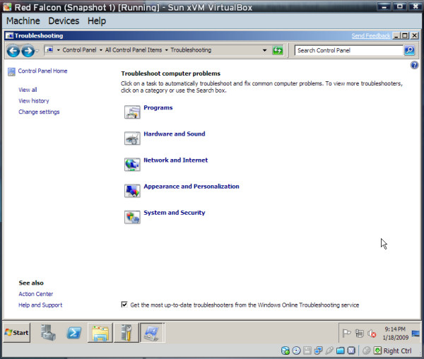 Sun VirtualBox 2.1.0 running Windows Server 2008 R1 Beta 1 Sun VirtualBox 2.1.0 running Windows Server 2008 R1 Beta 1