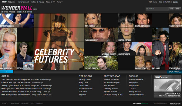 The first day of Wonderwall.com from MSN Movies The first day of Wonderwall.com from MSN Movies