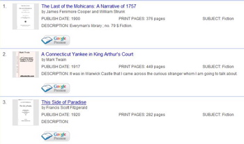 Google Book Search listings in Sony's eBook Store Google Book Search listings in Sony's eBook Store