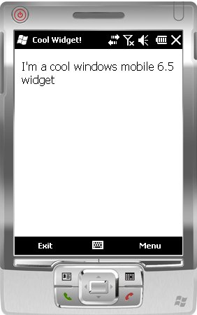 A boring WM6.5 widget A boring WM6.5 widget