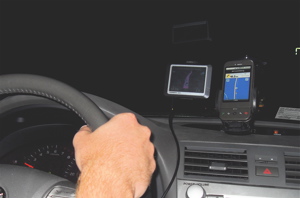 Running a standalone GPS and a GPS phone side by side