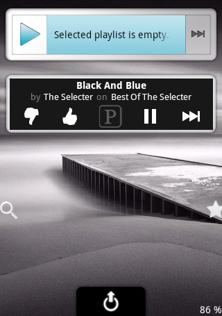 Pandora widget on Android Pandora widget on Android