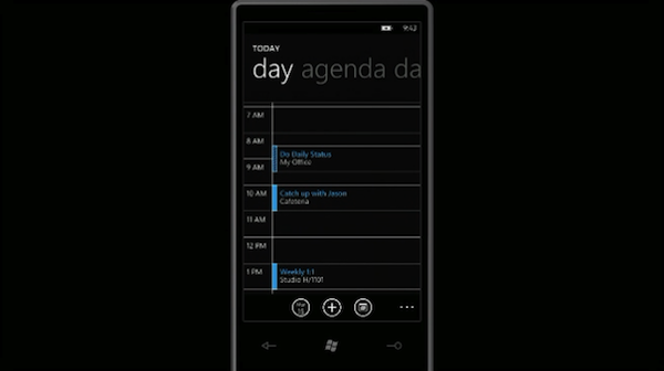 Windows Phone 7 Series calendar Windows Phone 7 Series calendar
