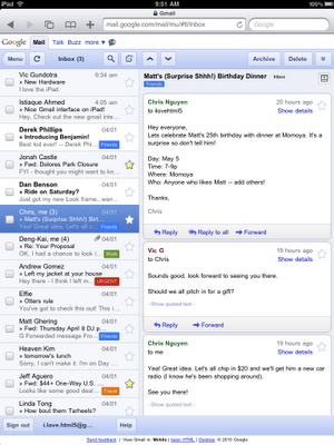 gmail for ipad
