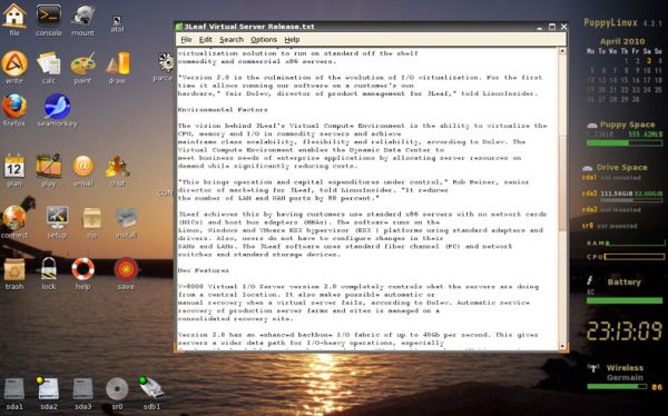 The Leafpad text editor for Linux. The Leafpad text editor for Linux.