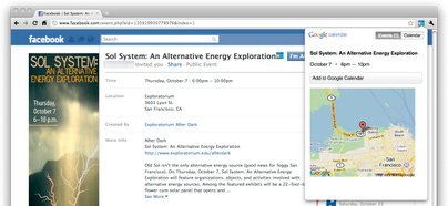 Google Calendar extension for Chrome