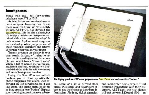 Popular Science shows SmartPhones in 1990