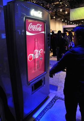 Samsung prototype vending machine at CES 2009 Samsung prototype vending machine at CES 2009