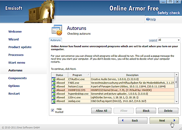 Online Armor Free 5.0 Online Armor Free 5.0