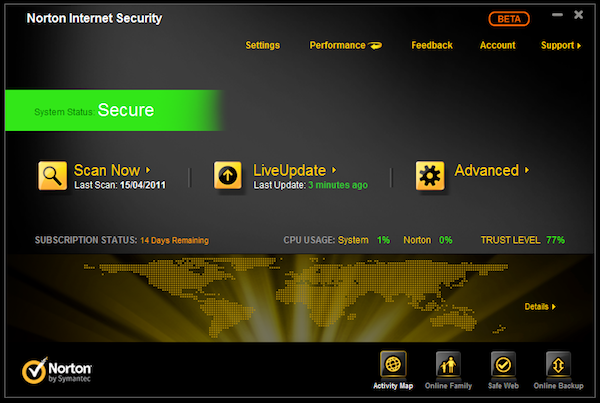 Norton Internet Security Suite 2012 beta Norton Internet Security Suite 2012 beta