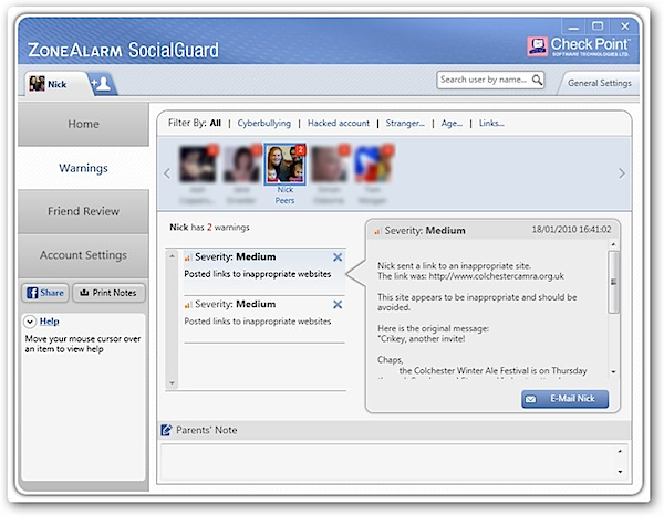 ZoneAlarm SocialGuard ZoneAlarm SocialGuard