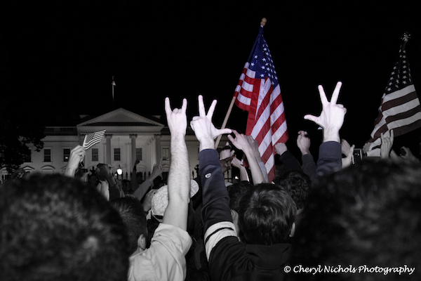 Americans celebrate bid Laden's death by Cheryl Nichols