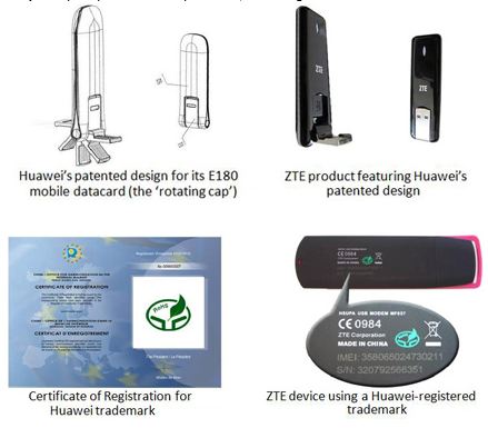 The design and trademark that Huawei sued ZTE over in Germany, Hungary, and France The design and trademark that Huawei sued ZTE over in Germany, Hungary, and France
