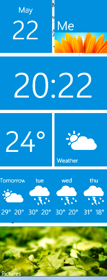 Metro Home screen Metro Home screen