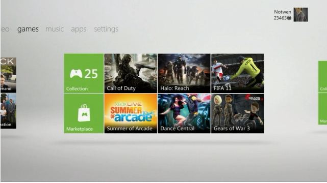 new xbox live dasnboard new xbox live dasnboard