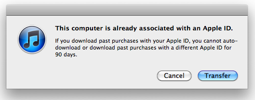 iTunes 10.3 sync notice